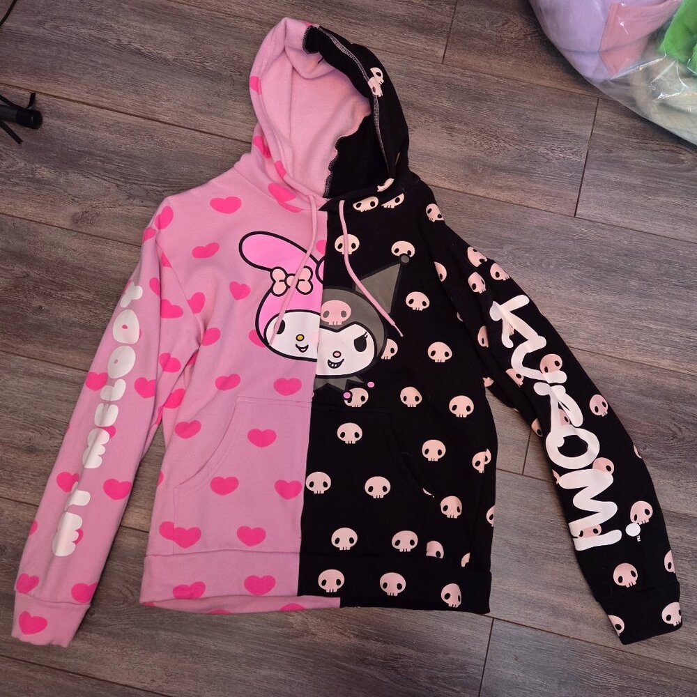 RARE sought after My melody/Kuromu split hoodie by Dumbgood